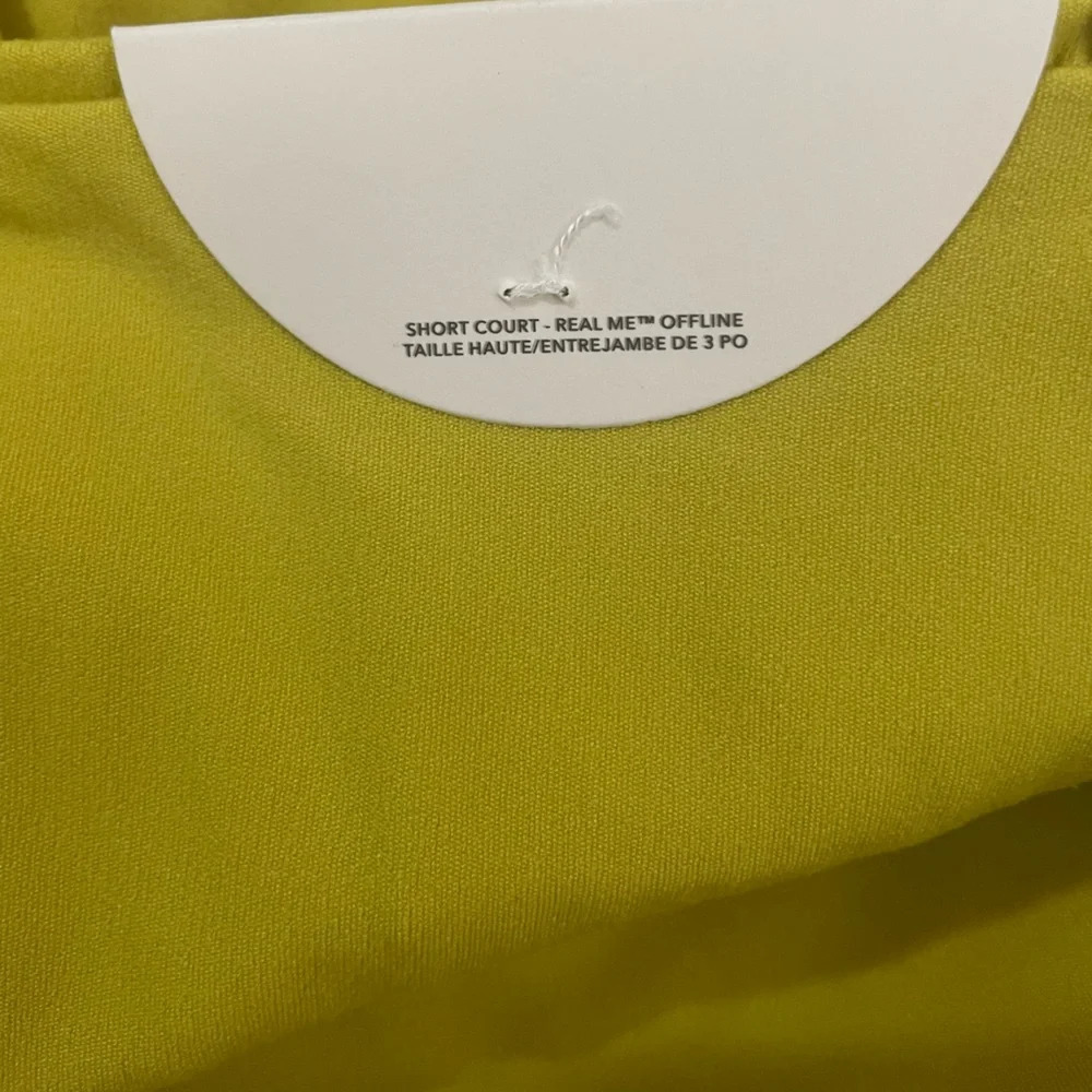 Aerie Offline Real Me Hi-Rise Short Court 4” Biker Short -Chartreuse size XS NWT - Picture 6 of 11
